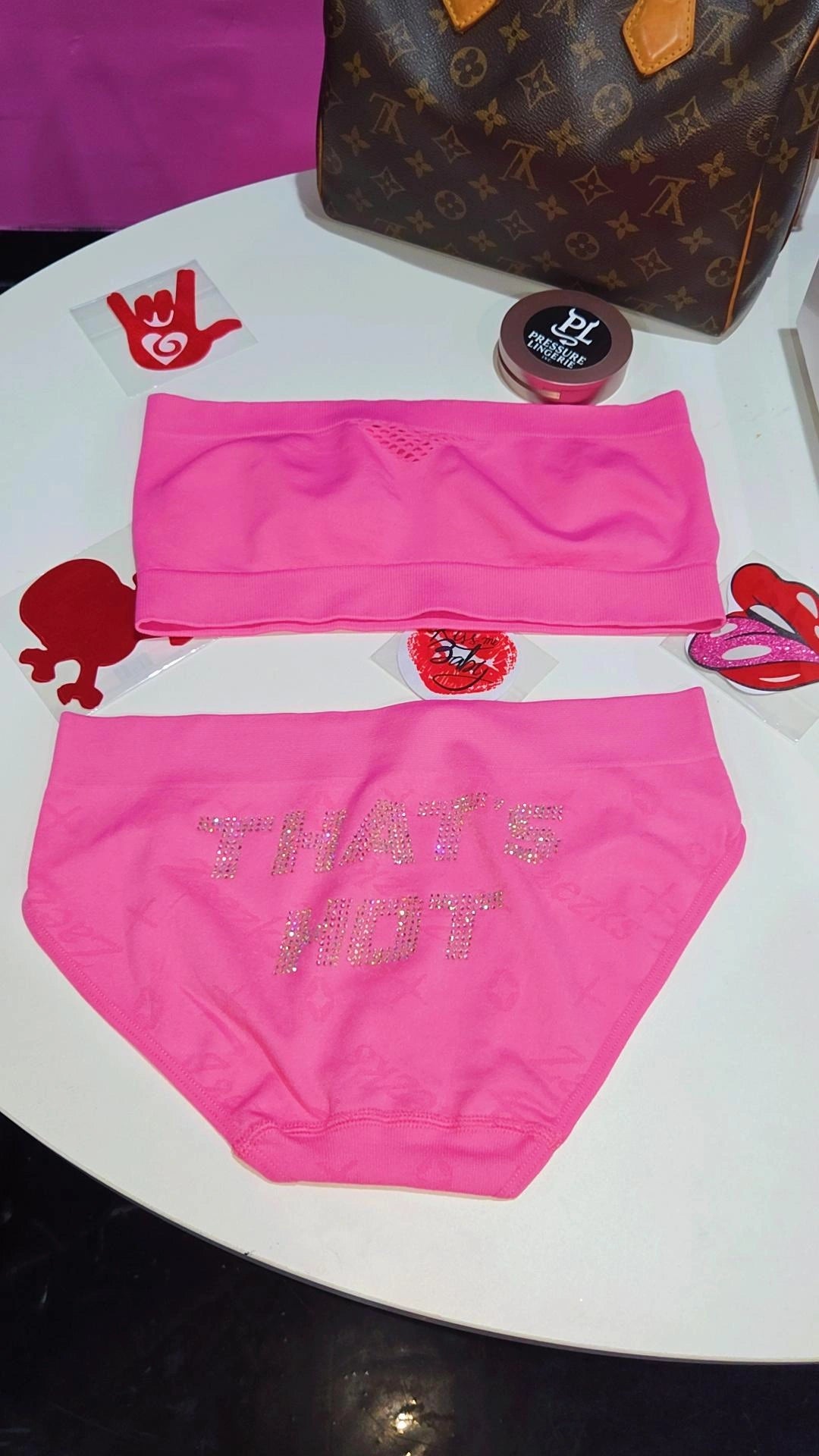 That’s Hot Rhinestone Tube & Panty Set 💋