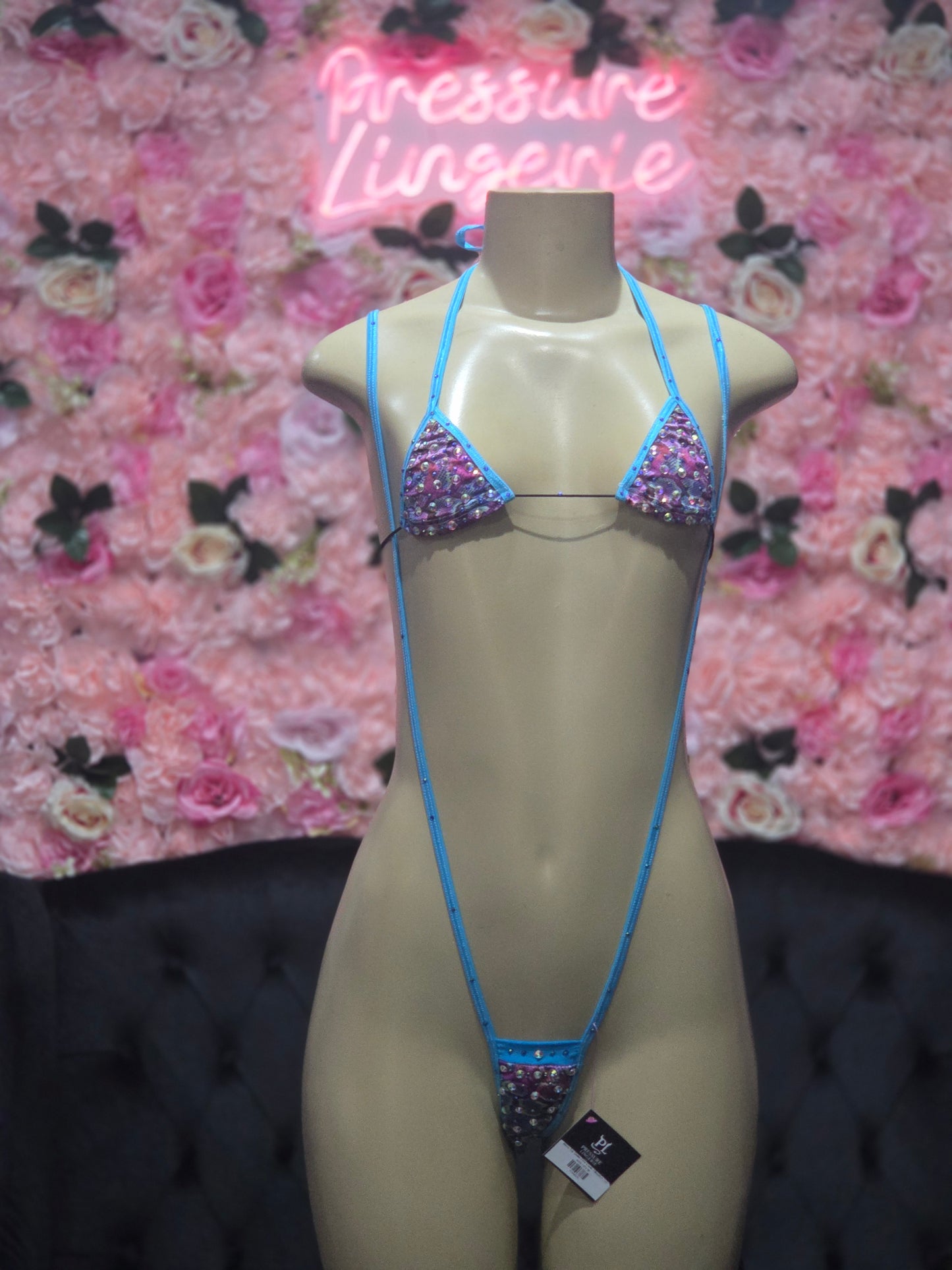 Micro Top Snake Print Exotic Slingshot 2 pc
