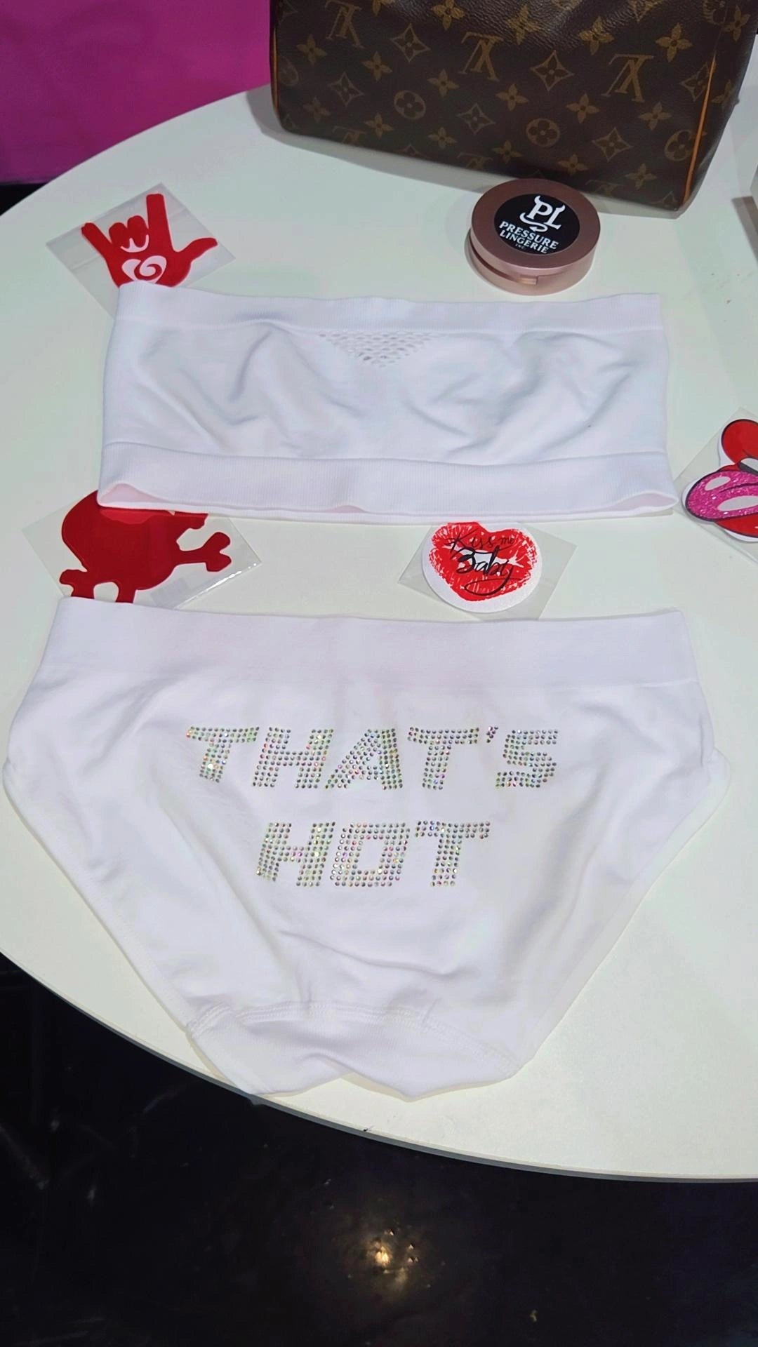 That’s Hot Rhinestone Tube & Panty Set 💋