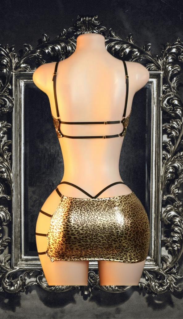 Golden Leopard Chain 3-Piece Set