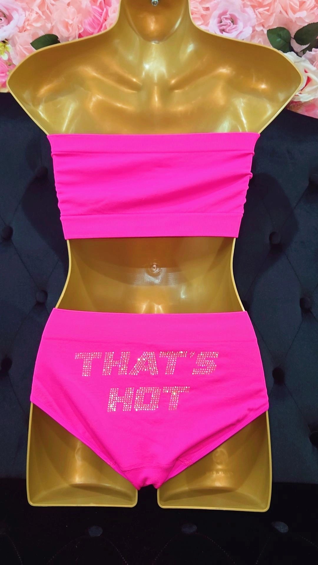 That’s Hot Rhinestone Tube & Panty Set 💋
