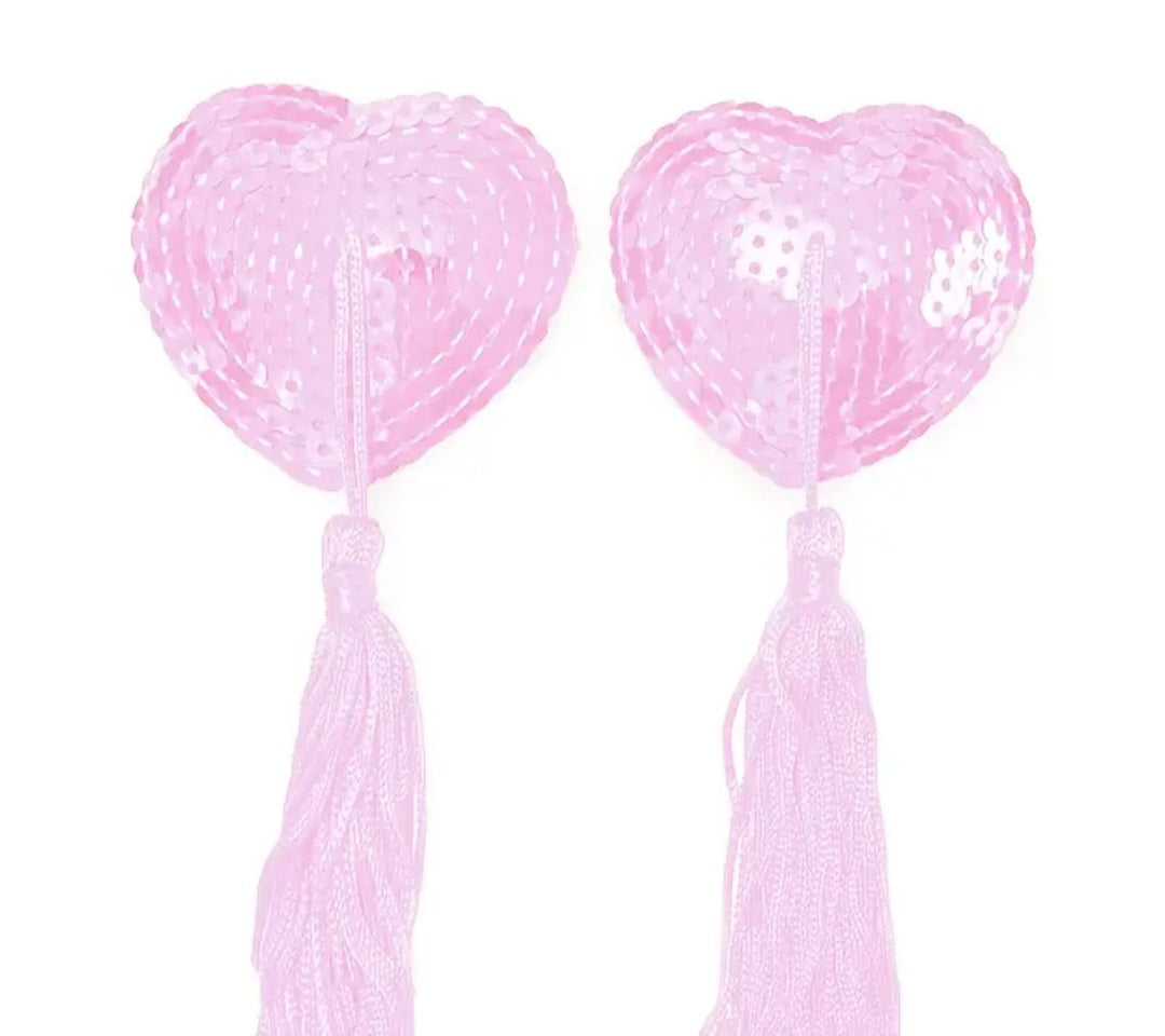 Pressure Heart shaped sequin Pasties