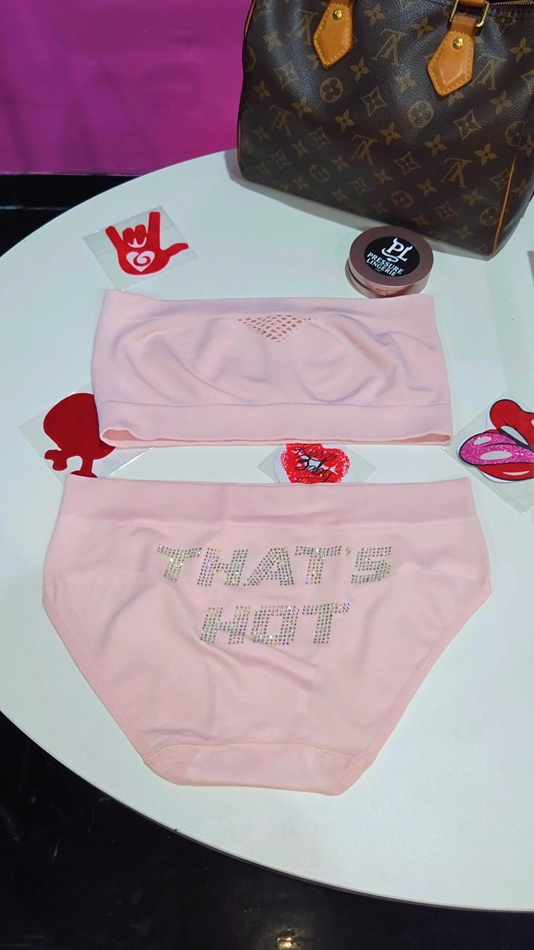 That’s Hot Rhinestone Tube & Panty Set 💋