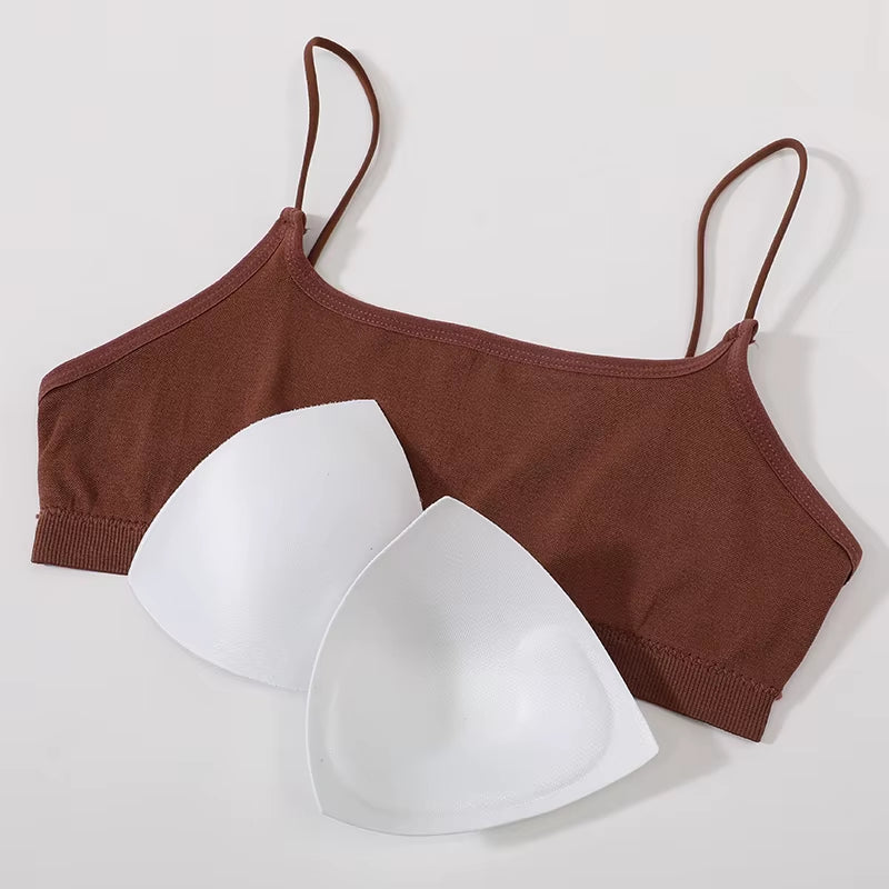 Seamless Bra Tube Tops Women Sexy Underwear Low Back Square Neck Lingerie Backless Bandeau Sexy Removable Pads Tube Bras