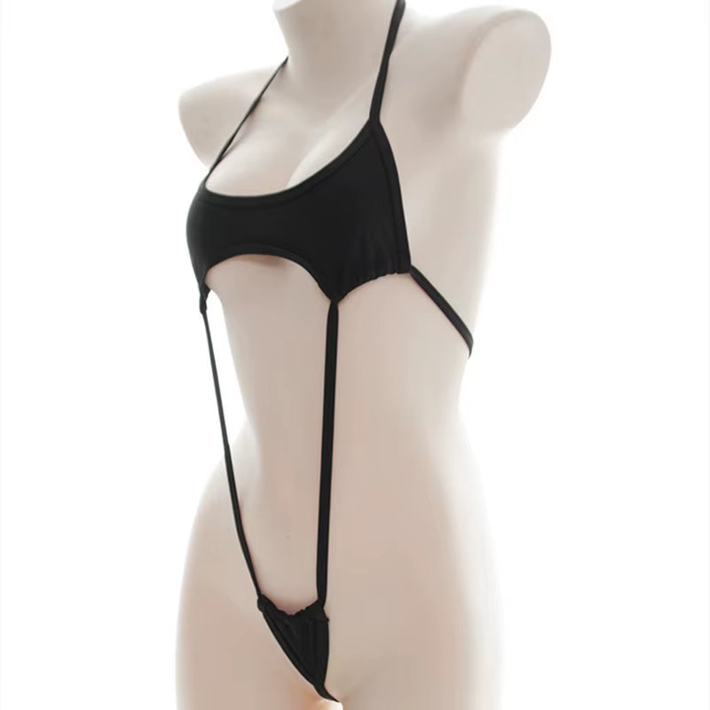 Kawaii Cosplay Cow Print Mini Backless One Piece Micro Bikini Jumpsuit Erotic Sex Costumes Bodysuit for Women Sexy Lingerie