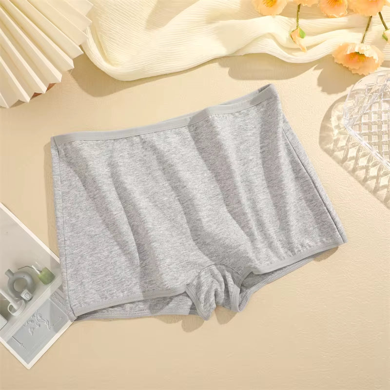 New Women'S Panties Cotton Seamless Sports Boxers Underwear Female Solid Color Briefs Cozy Lingerie Intimate Underpants XS-XL