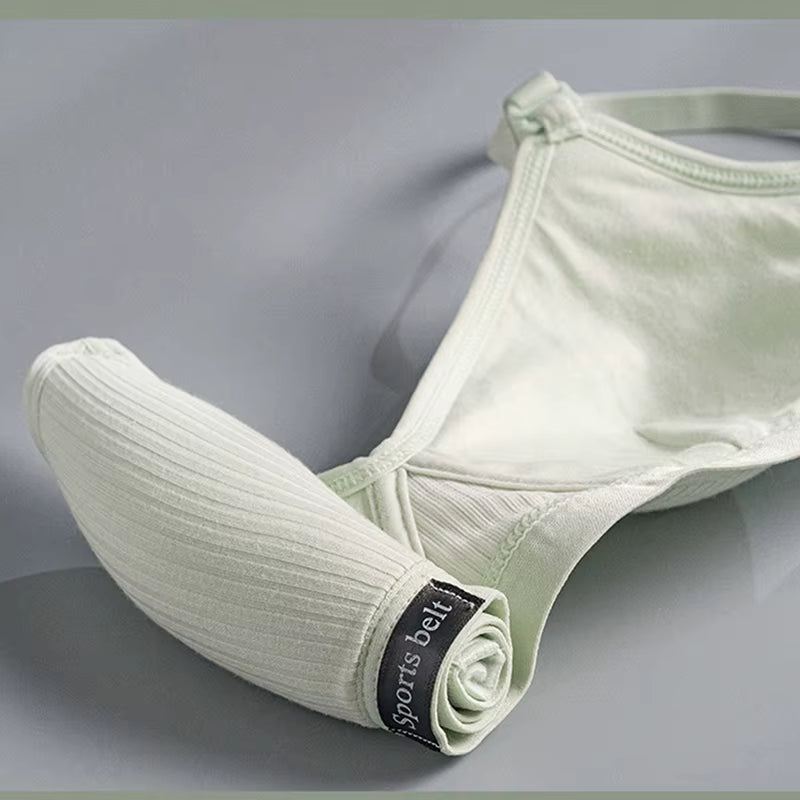 Cotton Underwear Women AB Cup Bra Wireless Gathered Comfort V Brassiere Push up Lingerie Bralette for Women Seamleass