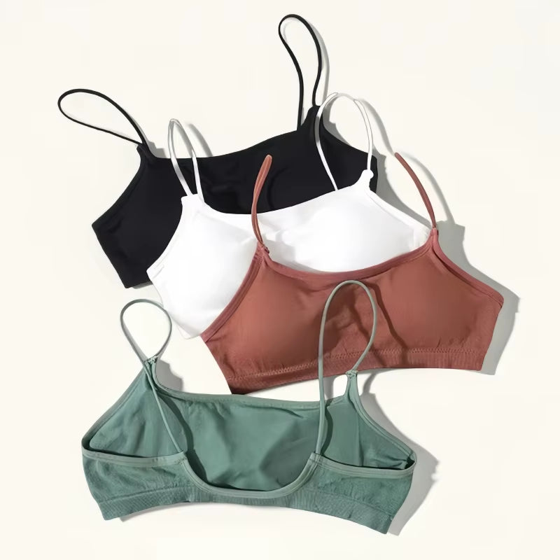 Seamless Bra Tube Tops Women Sexy Underwear Low Back Square Neck Lingerie Backless Bandeau Sexy Removable Pads Tube Bras