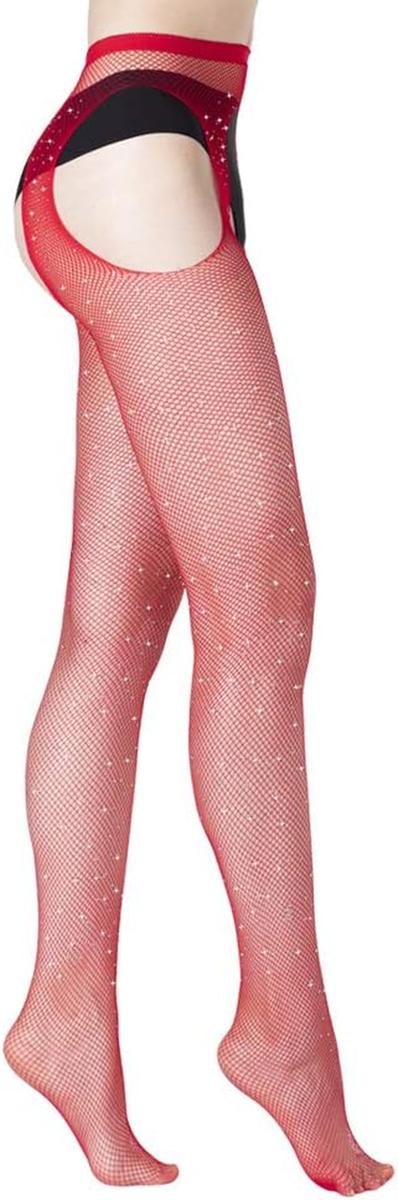 Women'S Fishnet Stockings Glitter Rhinestone Stockings Sparkly Tights