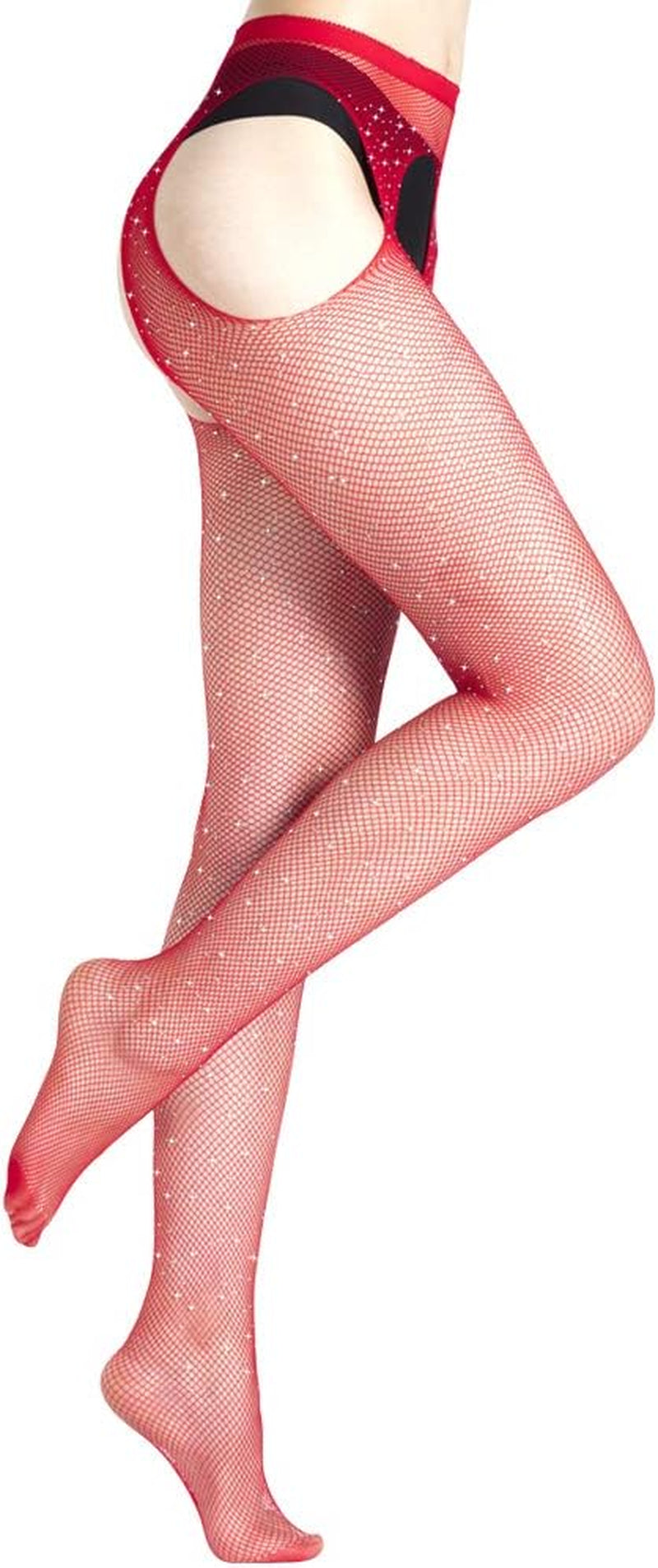 Women'S Fishnet Stockings Glitter Rhinestone Stockings Sparkly Tights