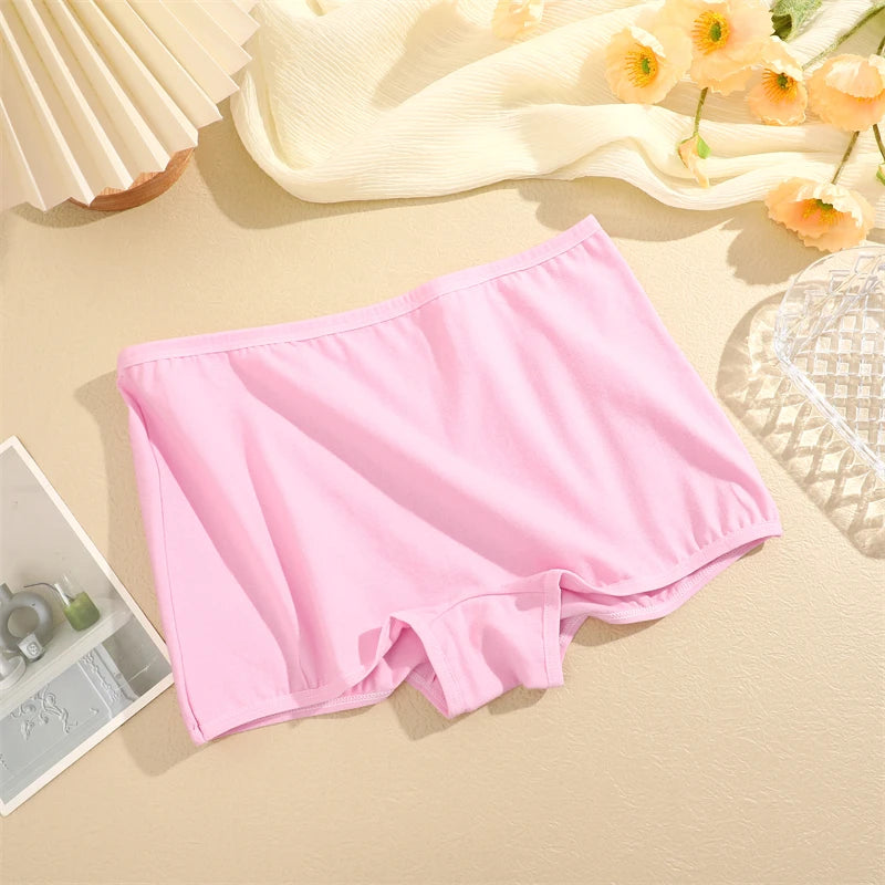 New Women'S Panties Cotton Seamless Sports Boxers Underwear Female Solid Color Briefs Cozy Lingerie Intimate Underpants XS-XL