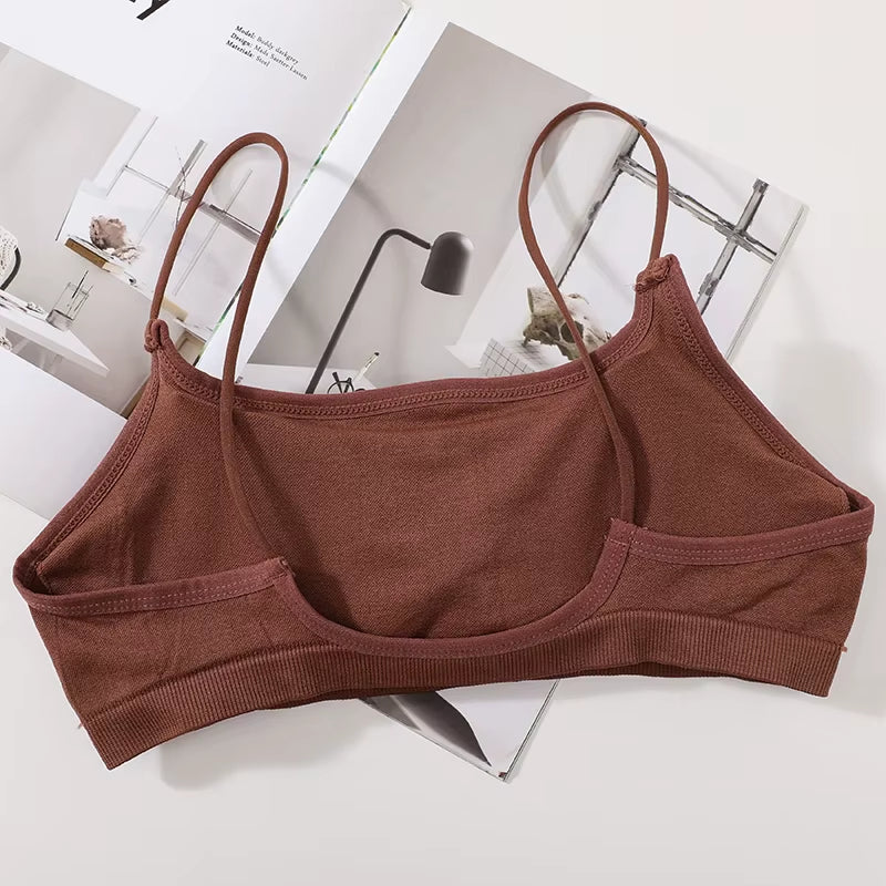 Seamless Bra Tube Tops Women Sexy Underwear Low Back Square Neck Lingerie Backless Bandeau Sexy Removable Pads Tube Bras