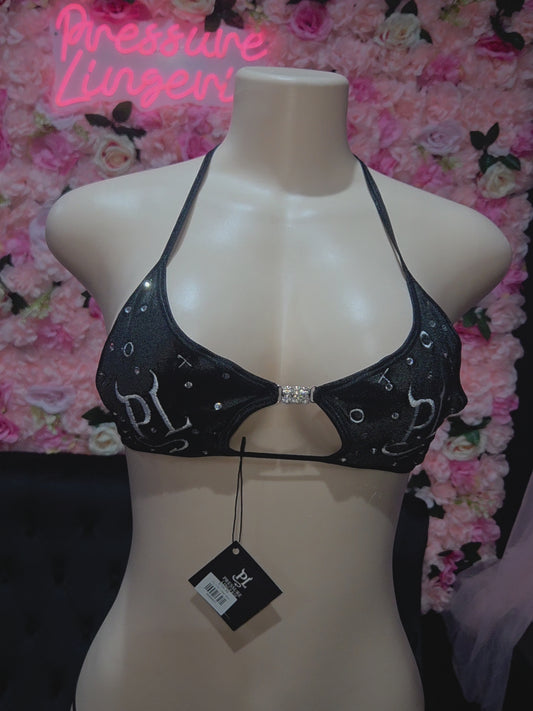 Suede 2 piece bikini XoXo PL Patches and Gemstones