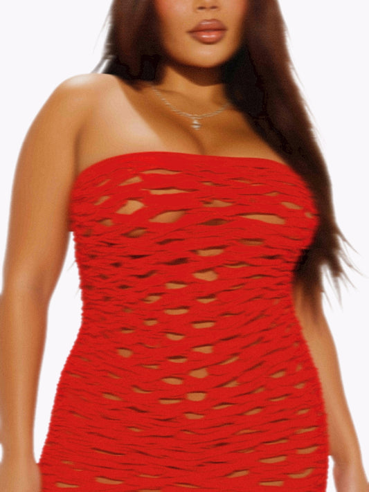 Red Plus Size Cutout Tube Dress – Pressure Lingerie