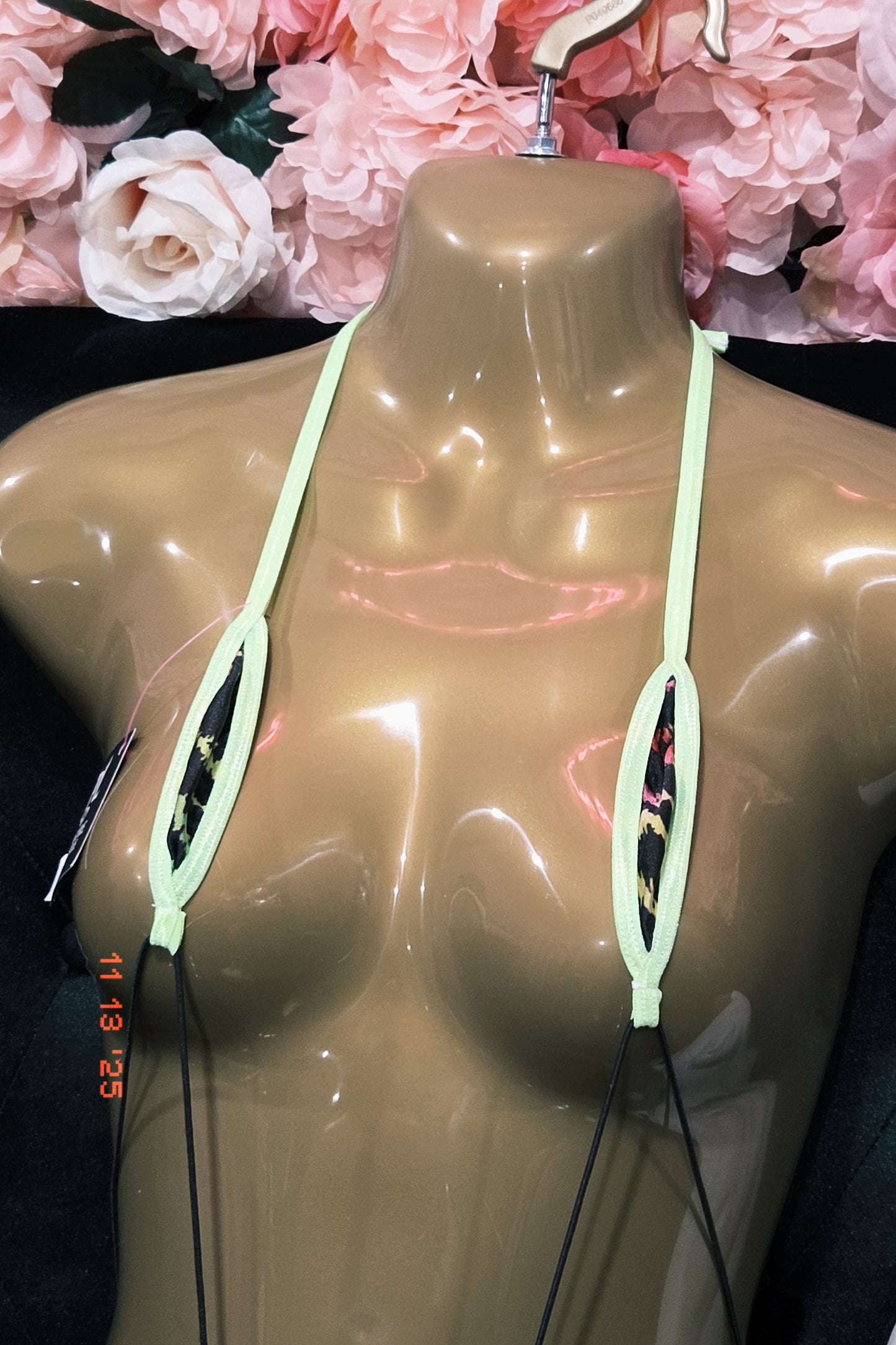 Lime Green Zebra Animal Print Sling Shot