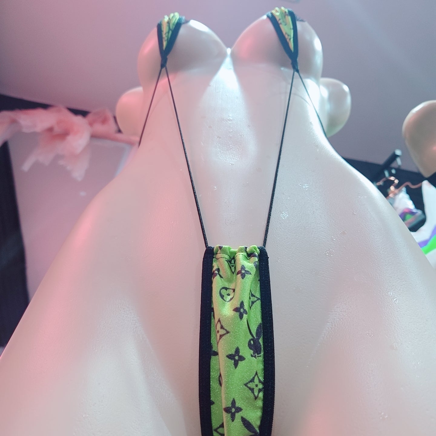 Exotic Micro Slingshot Green Designer Print Slingshot Micro One-Piece –  Pressure Lingerie inc. Custom