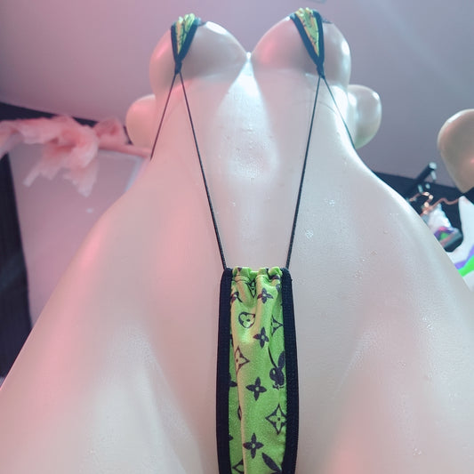 Exotic Micro Slingshot Green Designer Print Slingshot Micro One-Piece –  Pressure Lingerie inc. Custom